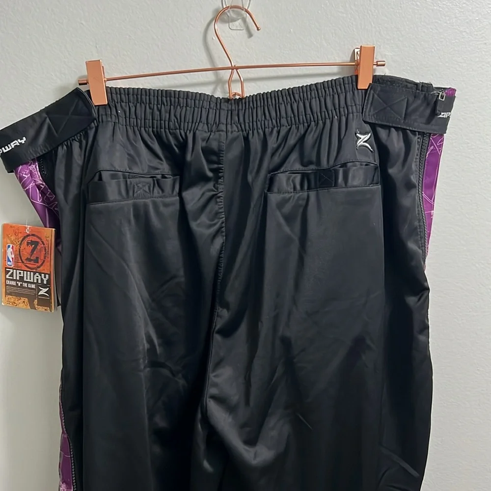 Los Angeles Lakers Zipway Big & Tall Blueprint Panel Pants - Black/Purple NWT